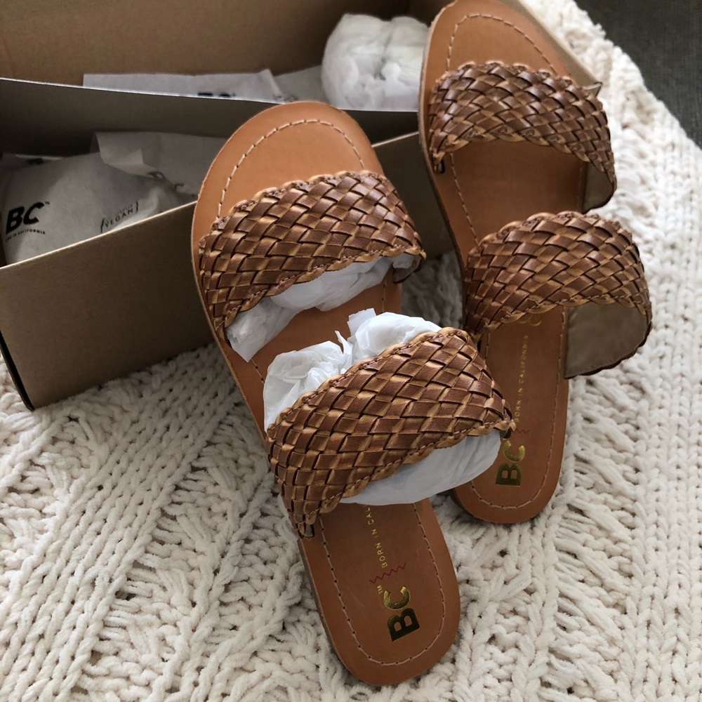 BC brand woven slide sandals size 6